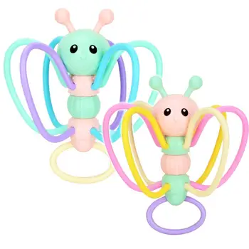 

Cute Bee Shape Baby Hand Grip Bell Rattle Teether Developmental Teething Toy Kids Educational Toys for Children Gift