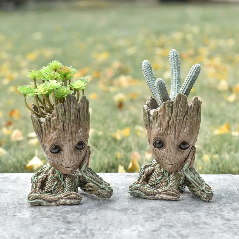 Groot hero модель цветочный горшок многофункциональный детский цветочный горшок милая игрушка ручка горшок держатель детское дерево человек горшок для садового растения Groot