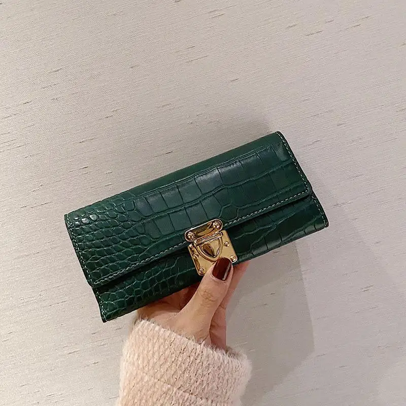 Green Женский модный кошелек из искусственной кожи, минималистичный кошелек Portemonnaie Femme, Дамский кошелек Bolso Y Cartera De Mujer Monederos Para - Цвет: Green