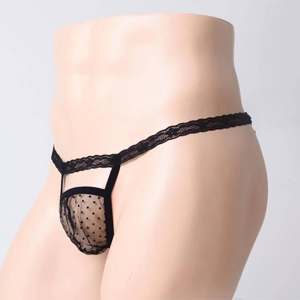 Men’s Sissy Lingerie Sheer Mesh Lace Floral Gay Underwear Pouch T-back Thongs Bikini Jockstrap Panty Briefs Underpants Men’s Sissy Lingerie Sheer Mesh Lace Floral Gay Underwear Pouch T-back Thongs Bikini Jockstrap Panty Briefs Underpants