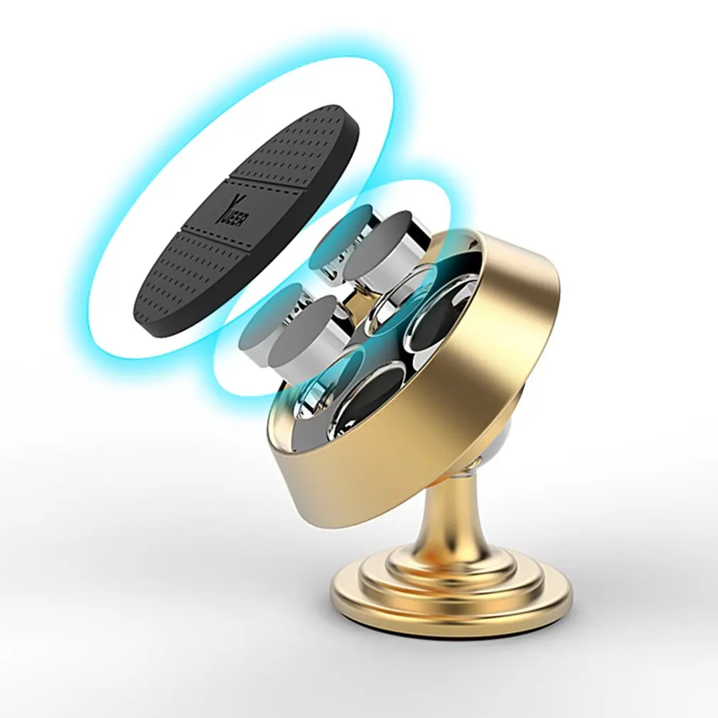  Tragbare Größe Lampe Form Universal Magnetische Telefon Halter 360 Grad Rotation Auto Halterung Unt