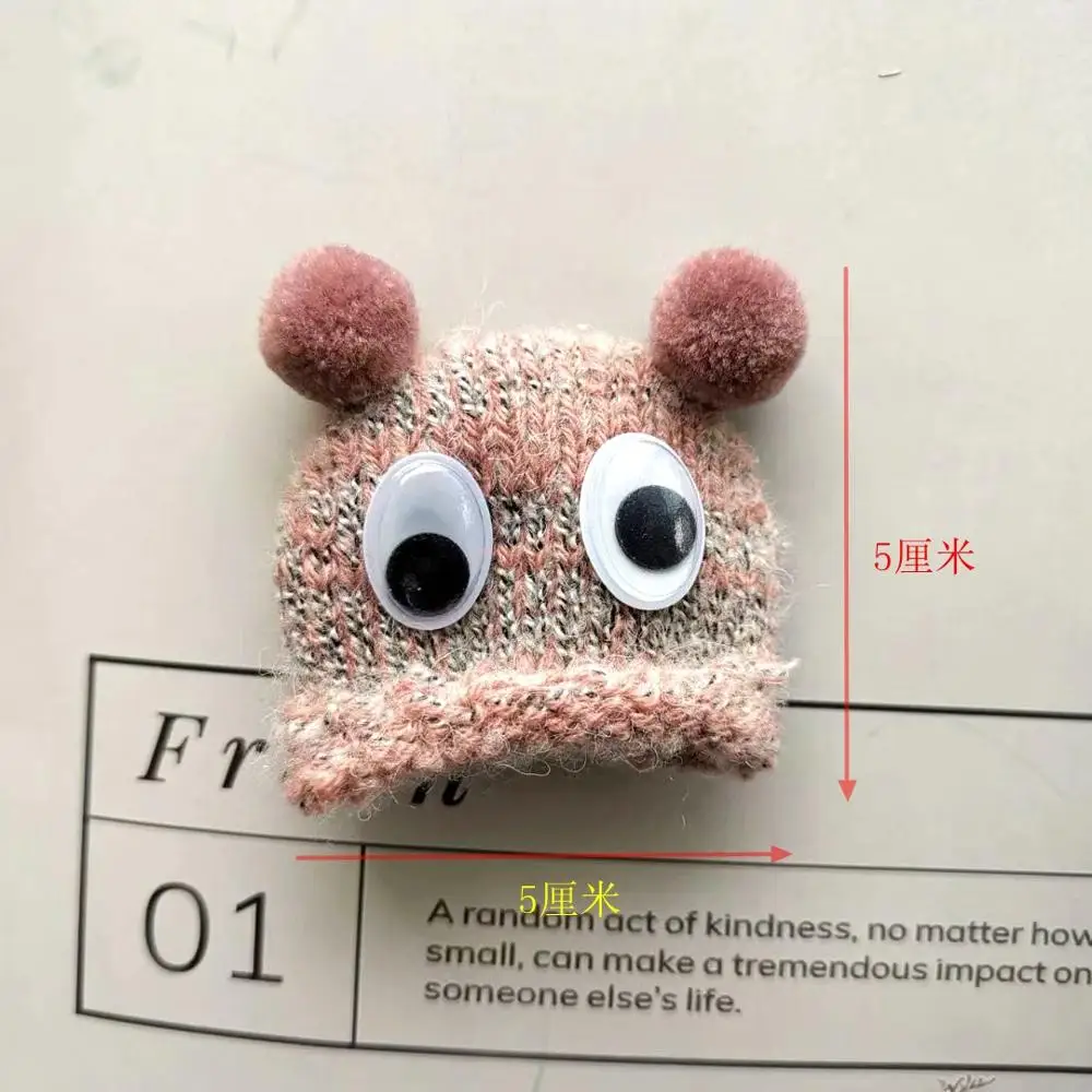 Pink 5 шт. Kawaii вязанная шапка для шитья одежды, изготовление ювелирных изделий, рукоделие, материал, сделай сам, чехол для телефона, мини кукла, декоративные принадлежности, маленькая шляпа - Цвет: Pink