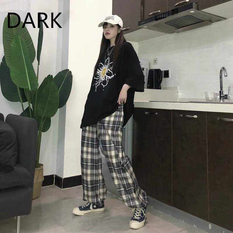 

2020 Autumn New Suit Plaid Pants Women's Loose And Versatile Straight Legged Casual Pants
