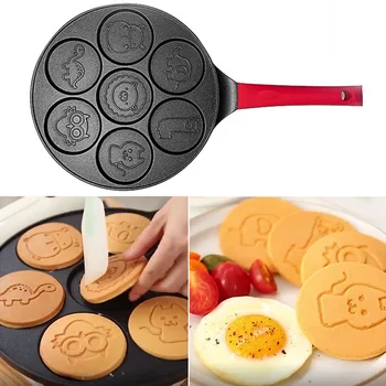 

7-holes Frying Pot Thickened Omelet Pan Non-stick Egg Pancake Steak Pan Cooking Egg Ham Pans Breakfast Maker Kitchen Cooking Pot