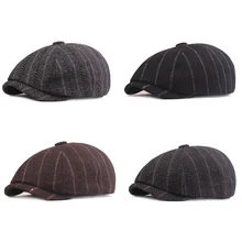 Модная восьмиугольная кепка Newsboy берет шапка осень и зима шапки для мужчин мужские модели