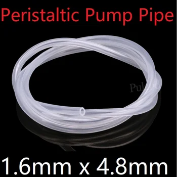 

Transparent ID 1.6mm x 4.8mm OD Thickness 1.6mm Peristaltic Pump Silicone Hose Food Grade Soft Flexible Pipe Water Connector