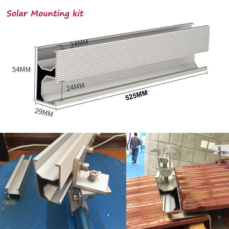 

solar mounting rails brackets for solar panels easy installation fixed on roof house solar panel aluminum material solar system