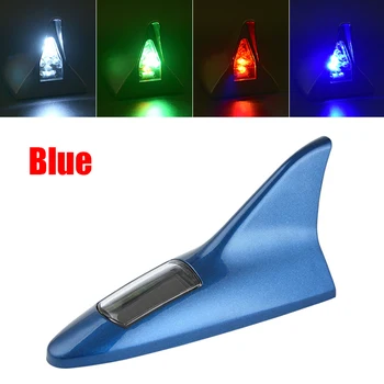 

ABS Adhesive Anti Collision Solar Power Shark Fin Roof Top 8 LED Emergency Car Light Car Styling AUTO Accessories