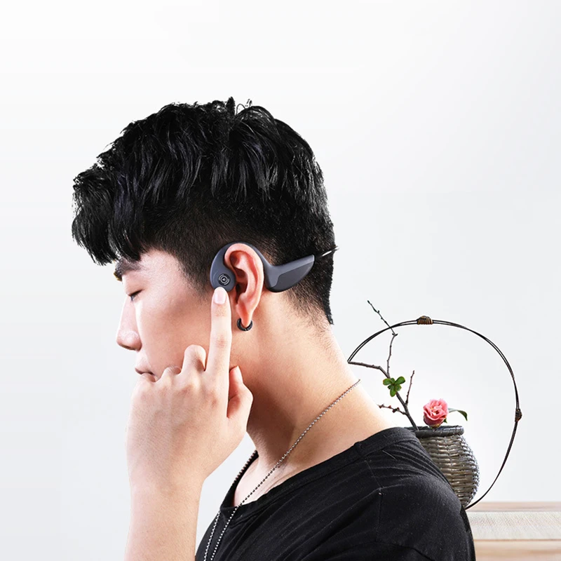 Гарнитура с костной проводимостью, беспроводные bluetooth-наушники с открытым ухом, водонепроницаемые спортивные наушники, встроенный микрофон
