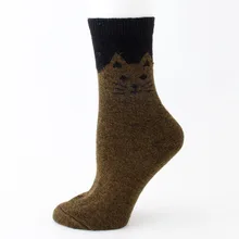 3 пары, женские носки, вязаные, спортивные, для взрослых, повседневные, аксессуары, милый кот, на каждый день, зимние, теплые, подарок, утолщенные, с рисунком, из мягкой искусственной шерсти