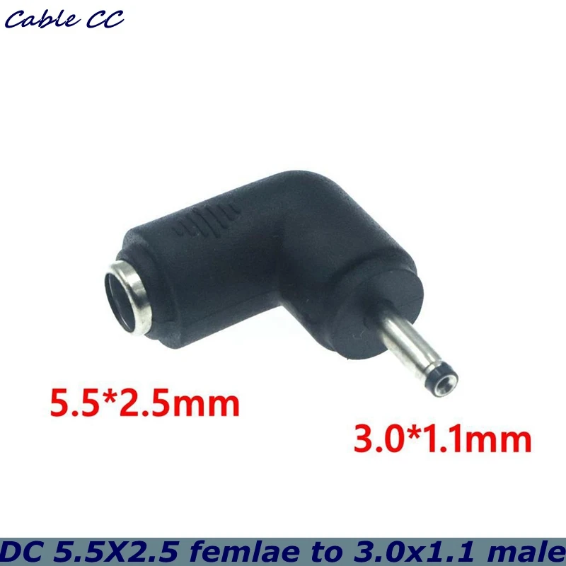 90 Gradi Dc Power 3.0X1.1Mm Maschio A 5.5X2.1Mm Femmina Per Huawei S7 Acer W700 S3 S5 P3 Samsung Superbook Adapter Plug