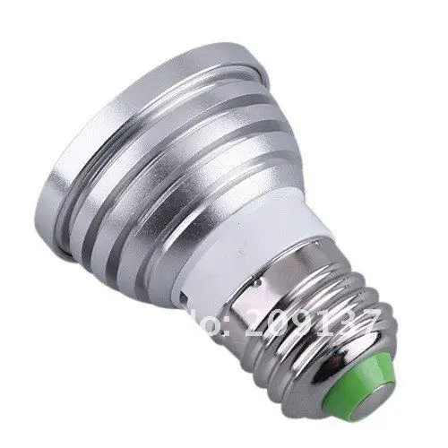 16 Colors changing RGB LED Lamp 3W E27 85-265V white light bulb RGB LED Bulb Lamp Spot with Remote Control free shipping