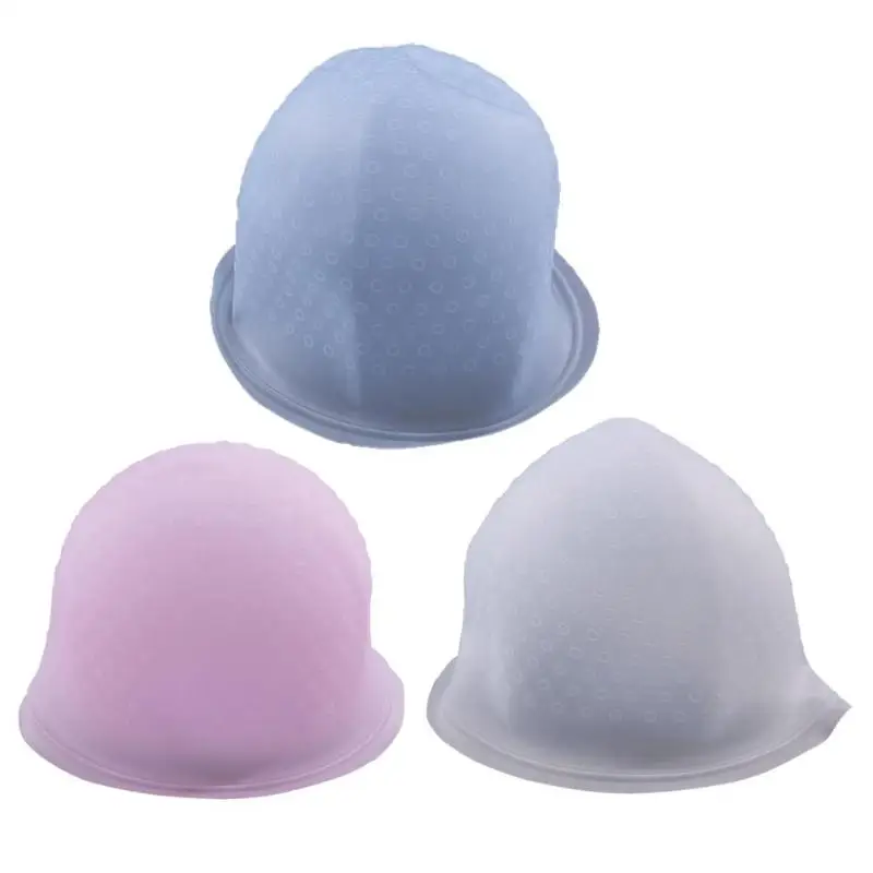 

Professional Silicone Dye Hair Cap with Needle Color Reusable Styling Tool