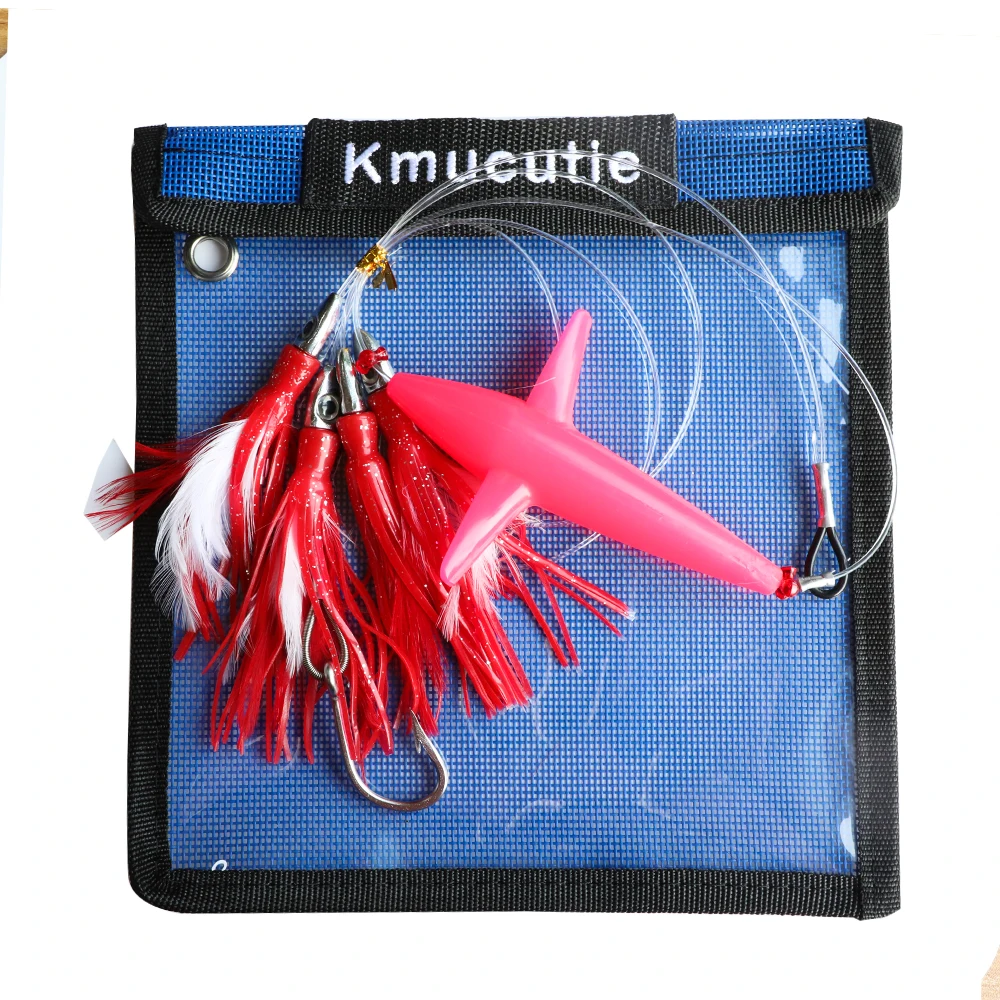 Kmucutie One Set of seawater Big Game Fishing Bait Marlin Tuna Trolling  Lures with Bag Fishing Tackle