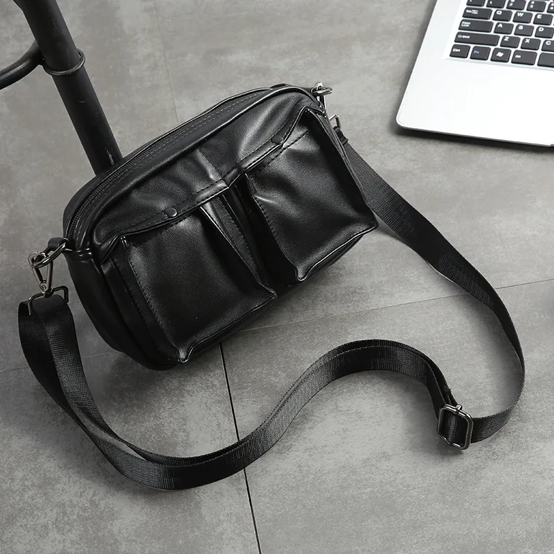 

New south Korean single shoulder bag man small leather bag small backpack fashion leisure man bag soft leather small bag