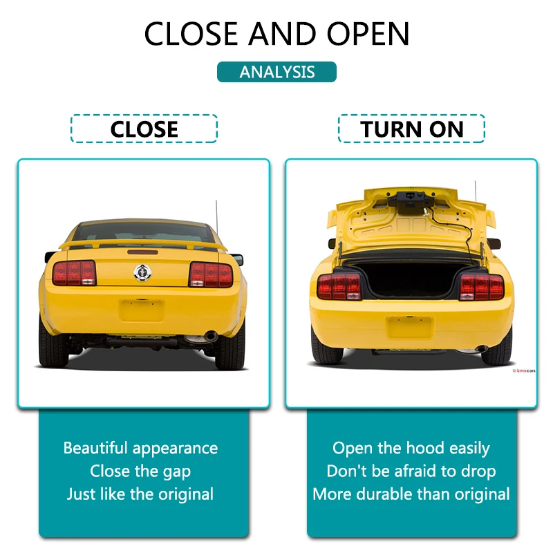 Для Ford Mustang 2005 2006 2007 2008 2009 2010- 2 шт. багажника задний багажник газовые счетчики лифт "анти-шок" стержень автомобильные аксессуары