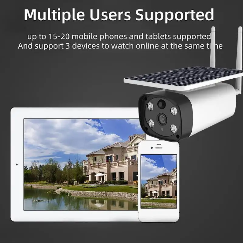 

Durable Solar Camera Classic Delicate Texture Solar Waterproof IP Camera Motion Detection Home Security Surveillance Camera