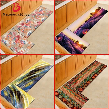 

Bubble Kiss Modern Simple Kitchen Carpet Plant Pattern Design Balcony Carpet Anti-wrinkle Hallway Door Mat Non-Slip Entry Mat