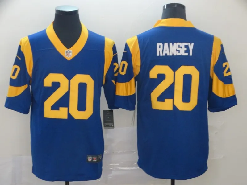 1 Мужские Джерси в стиле Лос-Анжелес#20 Rams Jalen Ramsey - Цвет: 1
