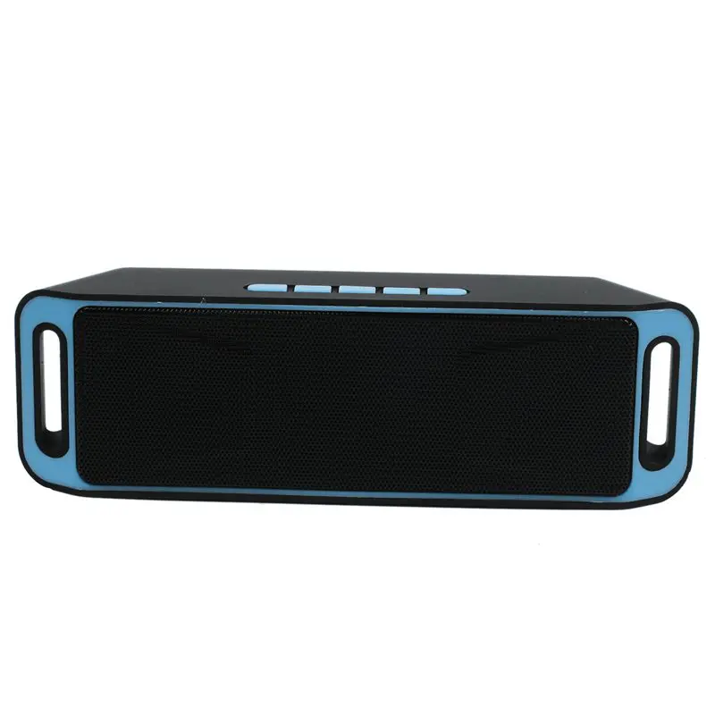 Мини беспроводной Bluetooth динамик USB FM Радио стерео Супер Бас mp3-плеер синий