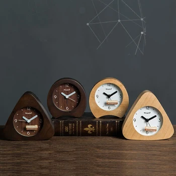 

Digital Thermometer Wooden Alarm Clock Alarm Date Kids Electronic Desk Digital Clock Loud Alarm Bedsidetable Night QLA027