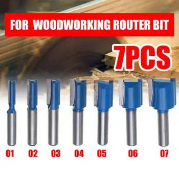 

1pc Woodworking Router Bit Set 6/8/10/12/14/18/20mm Cutting Diameter 8mm Straight Shank For MDF Solid Wood Turning Lathe Machine