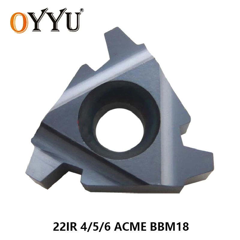 OYYU 22 IR 4 5 6 ACME BBM18 Indexable Tungsten Carbide Threading Lathe Inserts 22IR 4ACME 5ACME 6ACME thread turning insert | Инструменты
