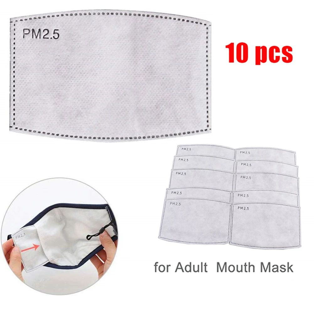 

Hot Sales 4/10 Pcs Anti-fog And Dust-proof Square PM2.5 Mask Filter Five-layer Filtration For Adults and Children 40P