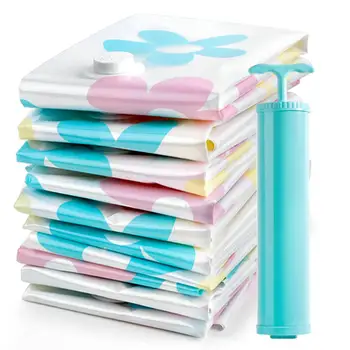 

11Pcs/Set Thickened Vacuum Compressed Blanket Clothes Storage Bag with Hand Pump