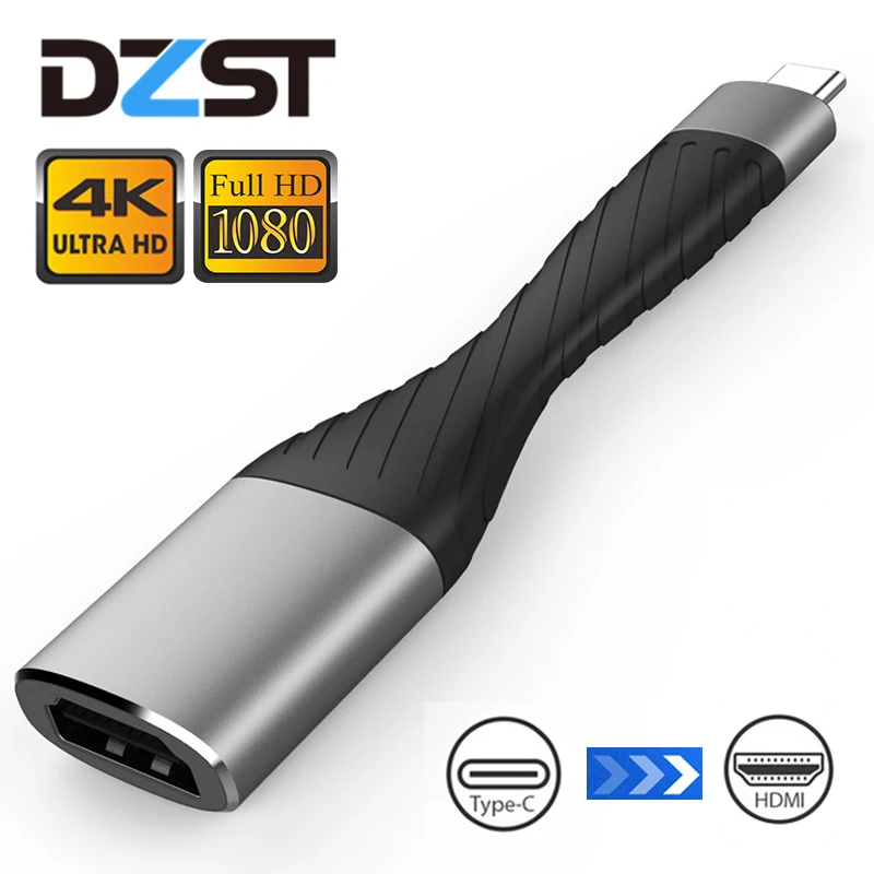 

DZLST USB Type C to HDMI cable Adapter 4K Type C 3.1 to HDMI Thunderbolt 3 for MacBook Chromebook DELL Samsung S8/S9 Huawei P20