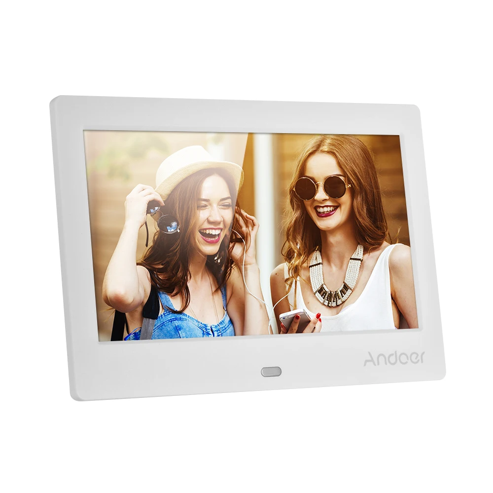 Andoer 7 дюймов ips HD Цифровая фоторамка Цифровая Музыка Видео часы с календарем пульт дистанционного управления Подставка Кронштейн для друзей подарок