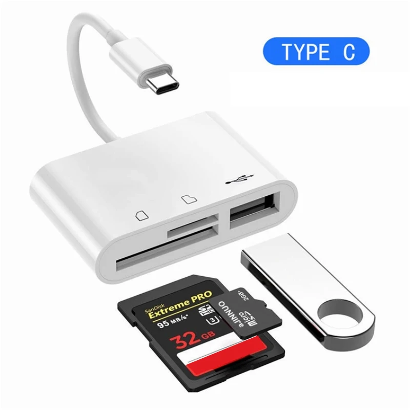 Тип C iOS SD TF кард-ридер OTG USB камера комплект для iPhone XS MAX XR iPad Pro MacBook для HUAWEI P20 P30 samsung S8 телефон