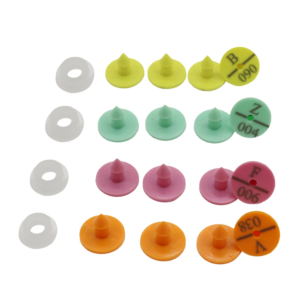 Бирка с ушками кролика козы свиньи надписью лазерная печать медные серьги