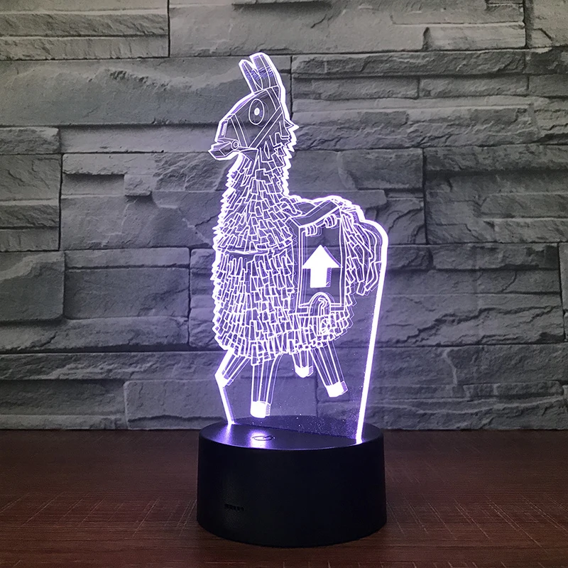 USB 3D ночной Светильник красочный сенсорный визуальный подарок атмосферная лампа креативная форма осла светильник сенсорный Диммируемый пульт дистанционного управления лампа