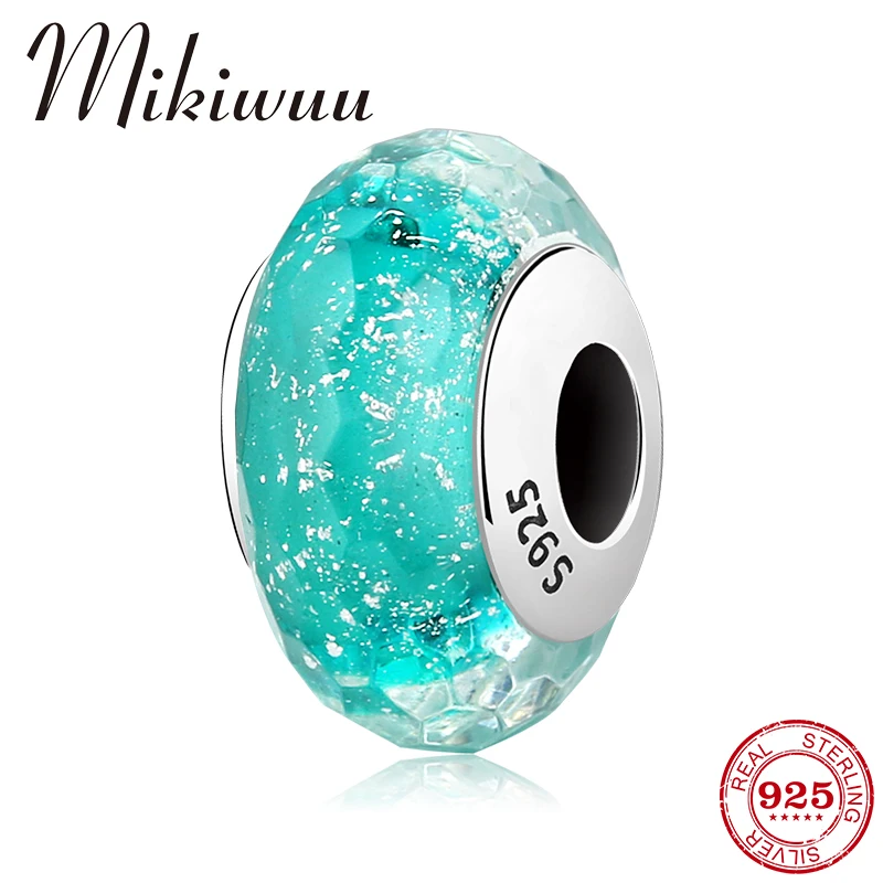 

Rea 925 Sterling Silver Mottled highlights Green Murano Glass Beads Fit Original Pandora Charm Bracelet Authentic S925 Jewelry