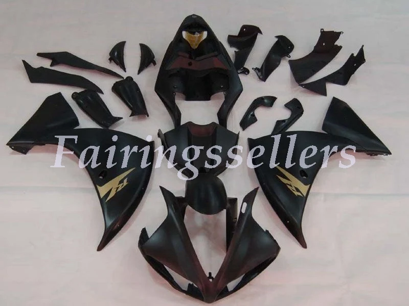 

4 Free Gifts New ABS Full Tank Fairing Fit For Yamaha YZF1000 R1 2009 2010 2011 2012 YZF R1 Custom Fairings Kit Black Matte