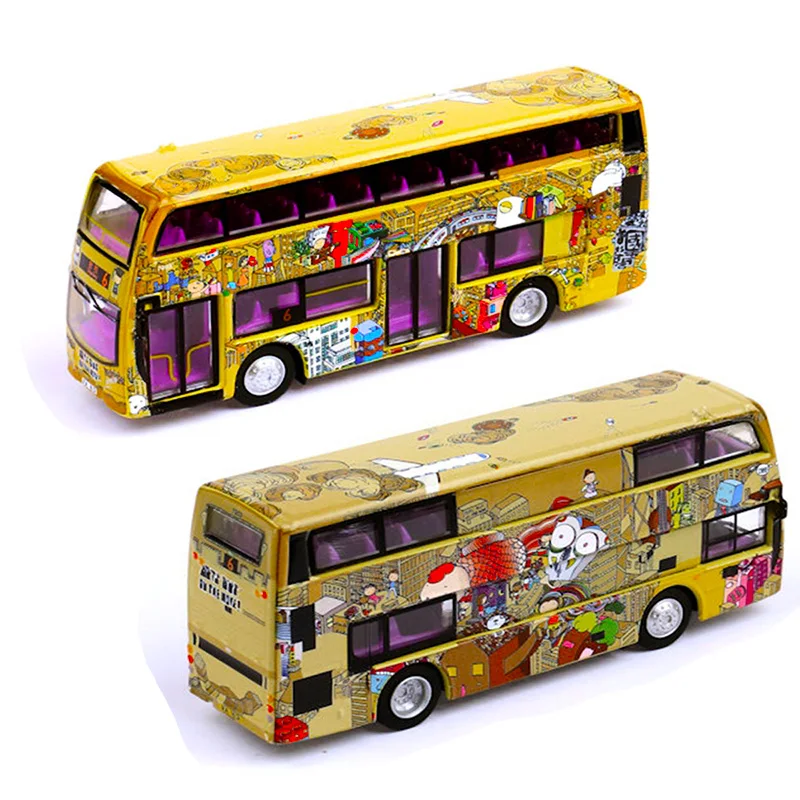 

1:110 scale E400 Hong Kong Painted Artwork Bus Model Bo Law Works Vehicle Toys Transportation Tools traffic Collection fans gift