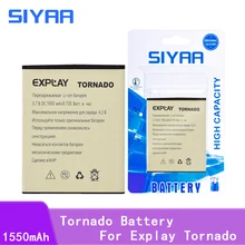 SIYAA батарея для мобильного телефона Tornado для Explay батарея Tornado литий-полимерная Высокая емкость 1550 мАч сменные батареи