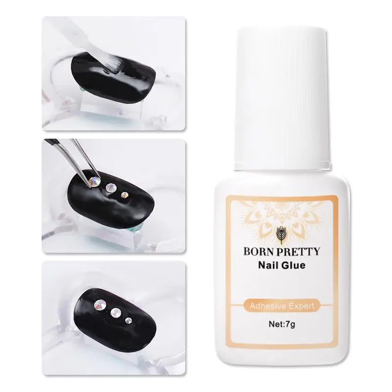 От BORN PRETTY-1 бутылка для украшения ногтей Стразы клей Быстросохнущий УФ