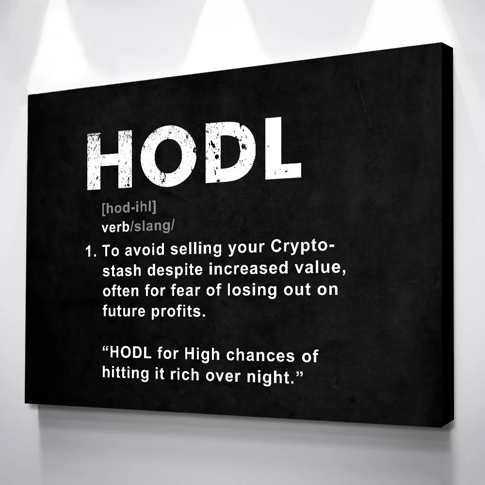 Настенное художественное полотно HODL печатные картины минималистичные плакаты