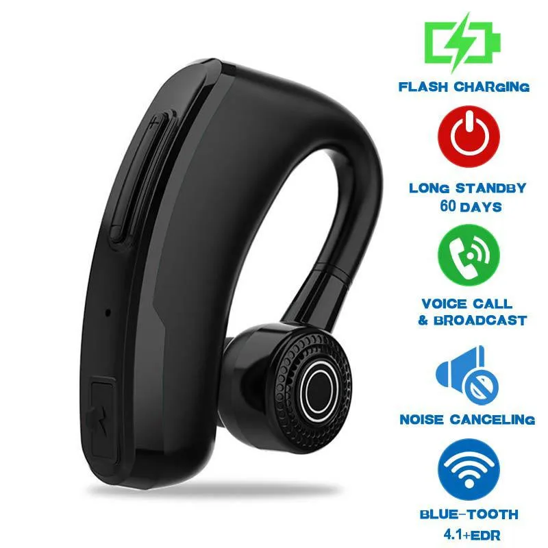 Black-V10 Наушники V9 V10 Bluetooth 5,0 с беспроводным креплением, удобные наушники-вкладыши для левого/правого уха - Цвет: Black-V10