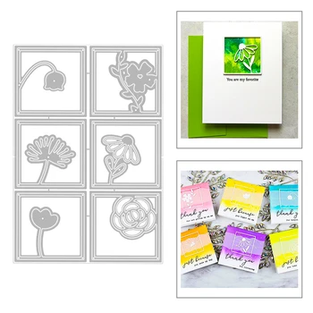 

2020 New Window Flower Leaves Pattern Floral Stencil Metal Cutting Dies For Scrapbooking Paper Craft Decor Embossing Card Making