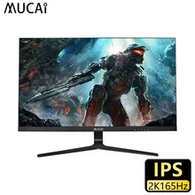 Mucai 27 polegada 2k monitor 165hz desktop pc display lcd gaming tela de painel plano computador led 2560*1440 hdmi/dp