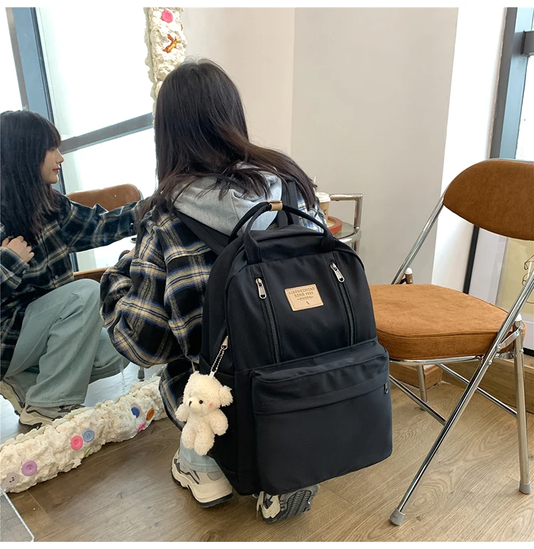 NEW Backpack Double Zipper Women Waterproof Korean Style cheap Schoolbag Female College Student Laptop backpack Women's backpack
