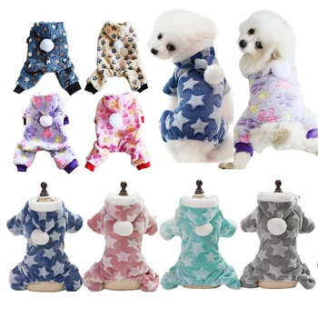 

100% Cotton Print Pet Dog Warm Clothes Puppy Jumpsuit Hoodie Coat Doggy Apparel Keep Warm Dog Clothes Pet Clothes