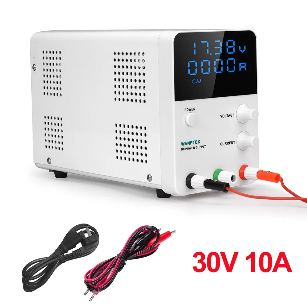 GPS 30V 10A Wanptek DC Lab Регулируемый источник питания Lab 30 V 10A 5A 6A блок питания и коммутации стабилизаторы напряжения 30 V DIY - Цвет: GPS 30V 10A