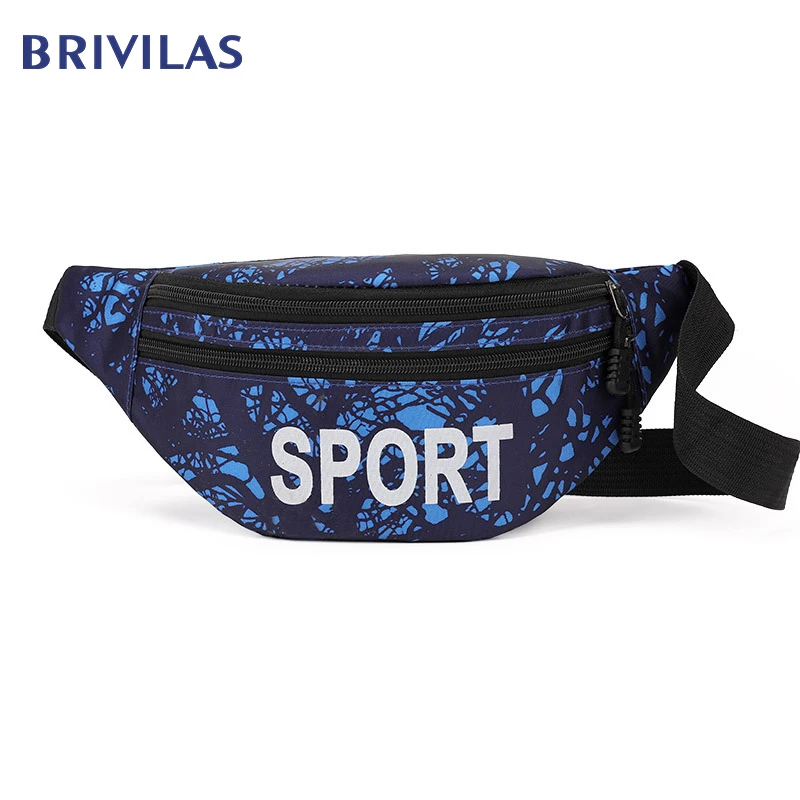 

Brivilas women waist bag sport waterproof fanny packs men run multifunction chest bag banana outdoor belt bag fashion waist pack