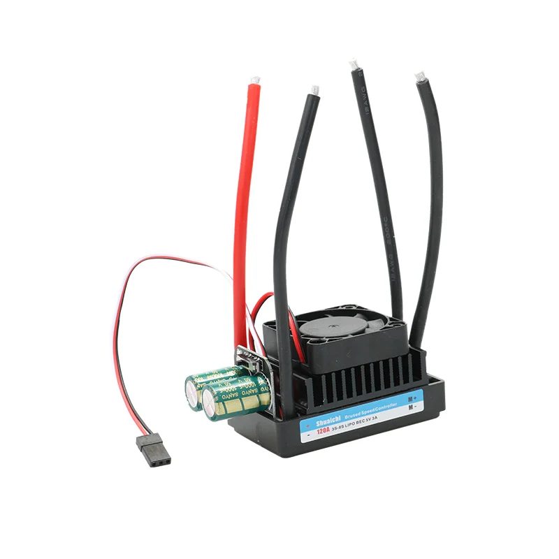 3S-8S 100A 120A Dual Way Brushed Motor ESC DC 12-35V High Voltage RC Crawler Car Speed Controller 3A BEC 5V 3A UBEC Air Cool