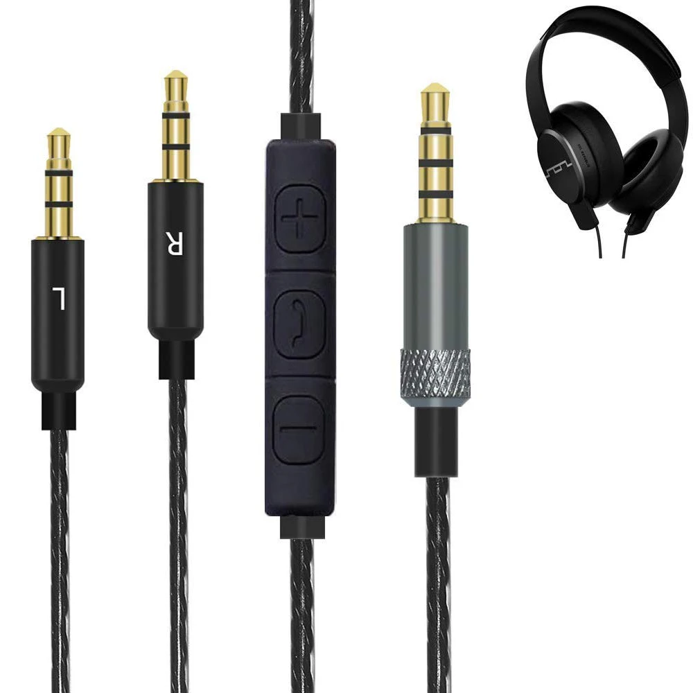 Replacement Lead REYTID Sol Republic Audio Cable for Master Tracks HD V8 V10 V12 MFI X3 Ultra XC Headphones For iPhone & Android Includes Volume Control & Mic Replacement Lead REYTID Sol Republic Audio Cable for Master Tracks HD V8 V10 V12 MFI X3 Ultra XC Headphones For iPhone & Android Includes Volume Control & Mic