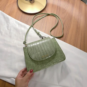 

Mini Tote bag 2020 Elegant Female New Quality Leather Women's Designer Handbag Crocodile pattern Chain Shoulder Messenger Bag